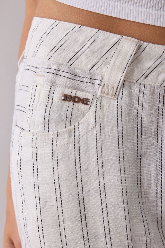 BDG Kayla Pinstripe Linen Low-Rise Pant #2