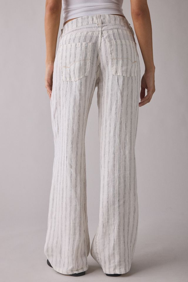 BDG Kayla Pinstripe Linen Low-Rise Pant #4