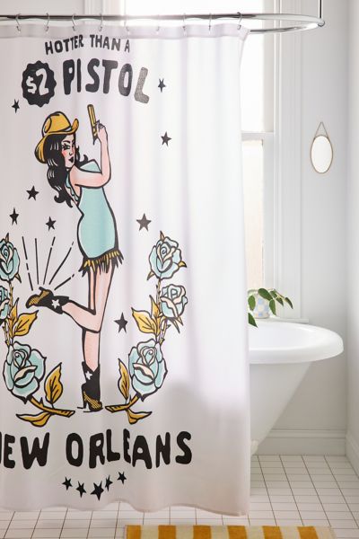 The Whiskey Ginger  New Orleans Louisiana Cowgirl Shower Curtain