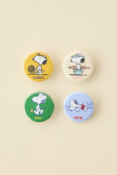 Three Potato Four X Peanuts Snoopy Clubhouse Button Pin Set