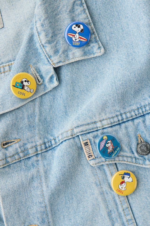 Three Potato Four X Peanuts Snoopy Joe Cool Button Pin Set #1