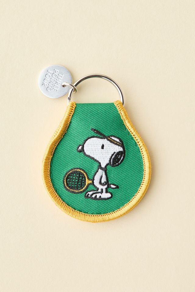 Three Potato Four X Peanuts Snoopy Tennis Patch Embroidered Keychain #1