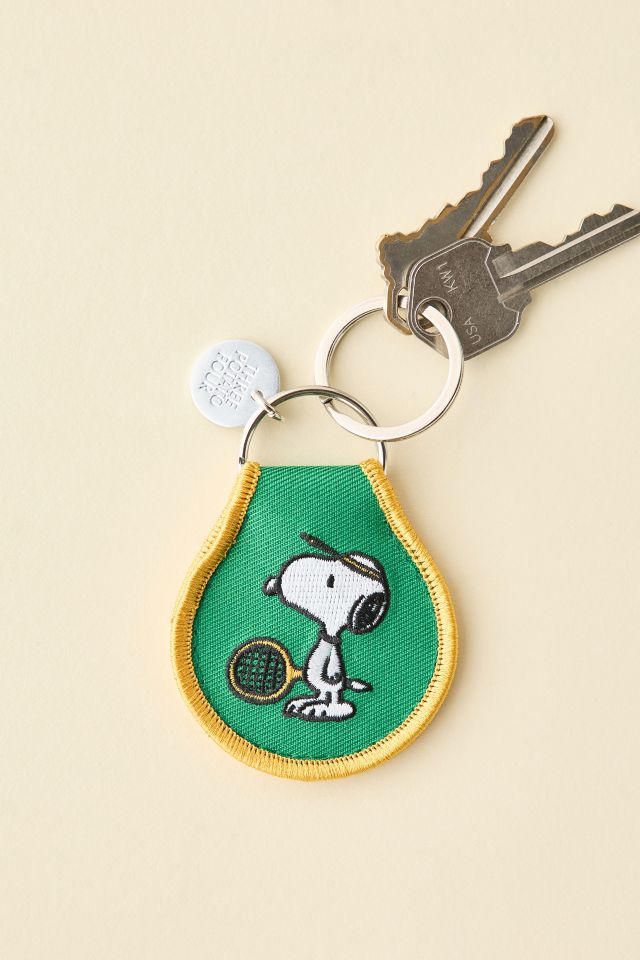 Three Potato Four X Peanuts Snoopy Tennis Patch Embroidered Keychain #2