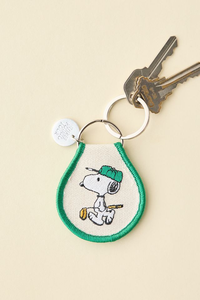 Three Potato Four X Peanuts Snoopy Golf Patch Embroidered Keychain #2