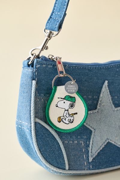 Three Potato Four X Peanuts Snoopy Golf Patch Embroidered Keychain