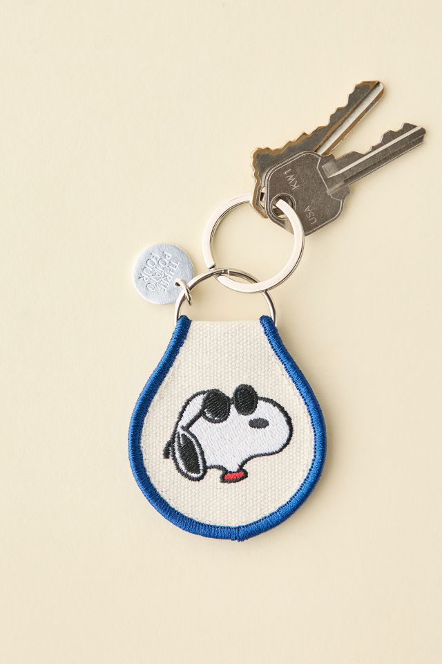 Three Potato Four X Peanuts Snoopy Joe Cool Patch Embroidered Keychain #2