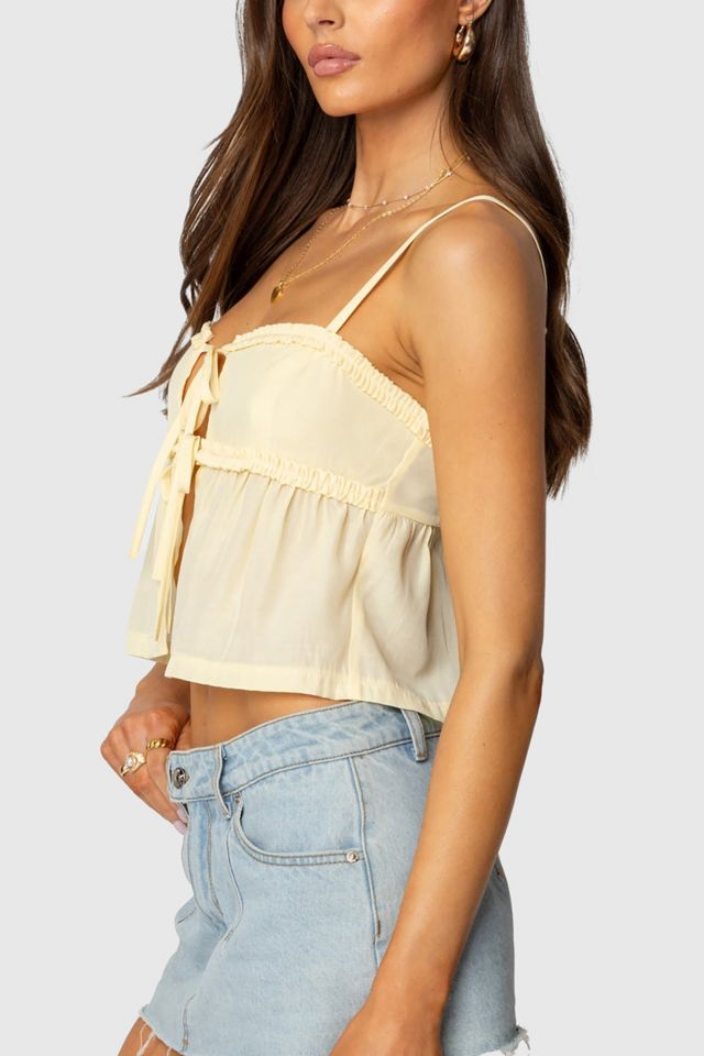 Edikted Loula Tie Front Tank Top #2