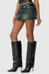 Edikted Riviere Washed Denim Mini Skirt