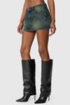 Edikted Riviere Washed Denim Mini Skirt
