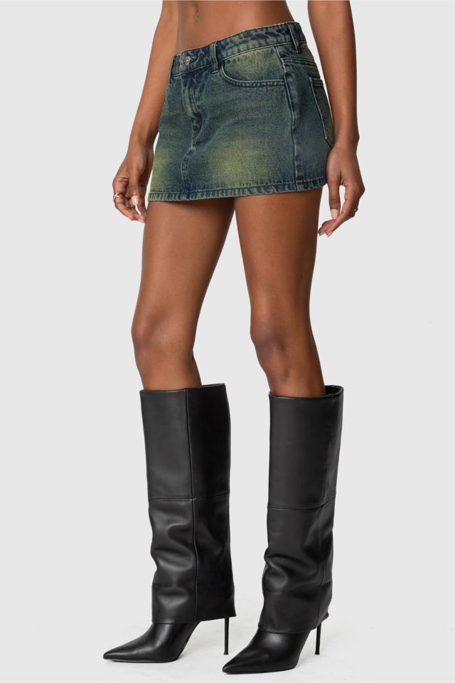 Edikted Riviere Washed Denim Mini Skirt #3