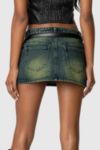 Edikted Riviere Washed Denim Mini Skirt
