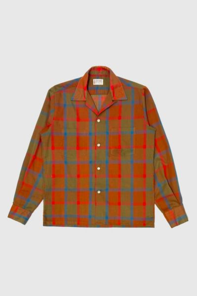 Vintage 1960's Penney's Selvedge Loop Collar Plaid Shirt