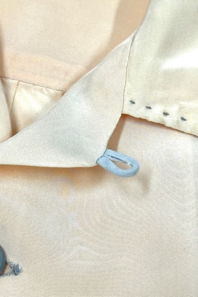 Vintage 1950's Delmonico Satin Selvedge Loop Collar Shirt #3