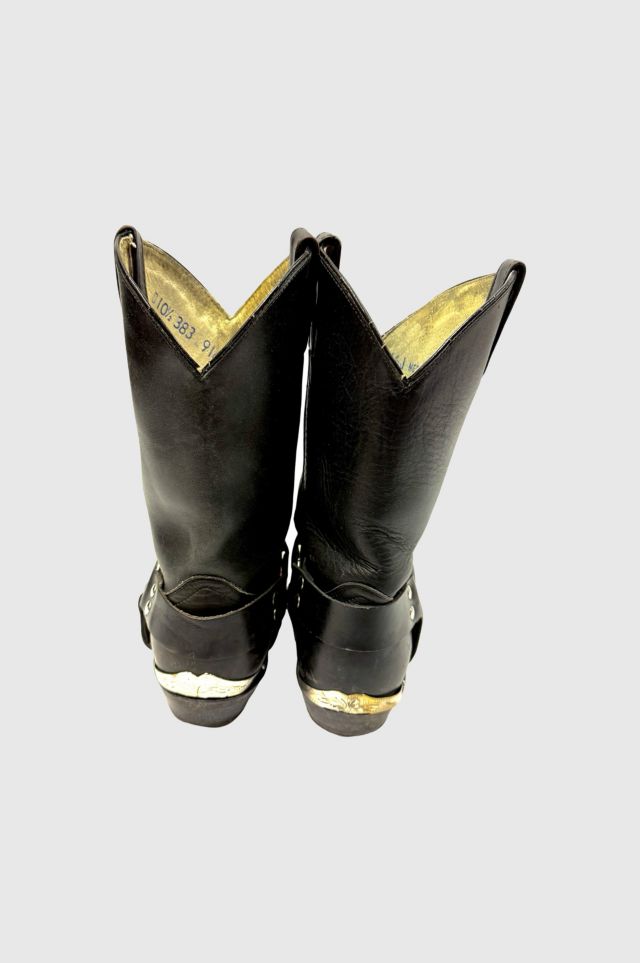Vintage 1990's Cowtown Harness Motorcycle Cowboy Boots #3