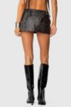 Edikted Sadaf Faux Leather Mini Skort