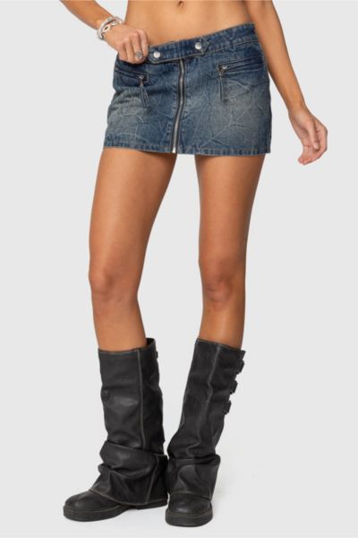 Edikted Studded Foldover Micro Shorts