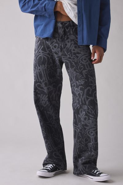 BDG Nitro Graffiti Print Baggy Fit Jean