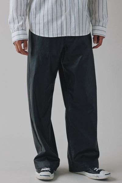 Bdg Nitro Baggy Faux Leather Pant In Black, Men's At Urban Outfitters In Black