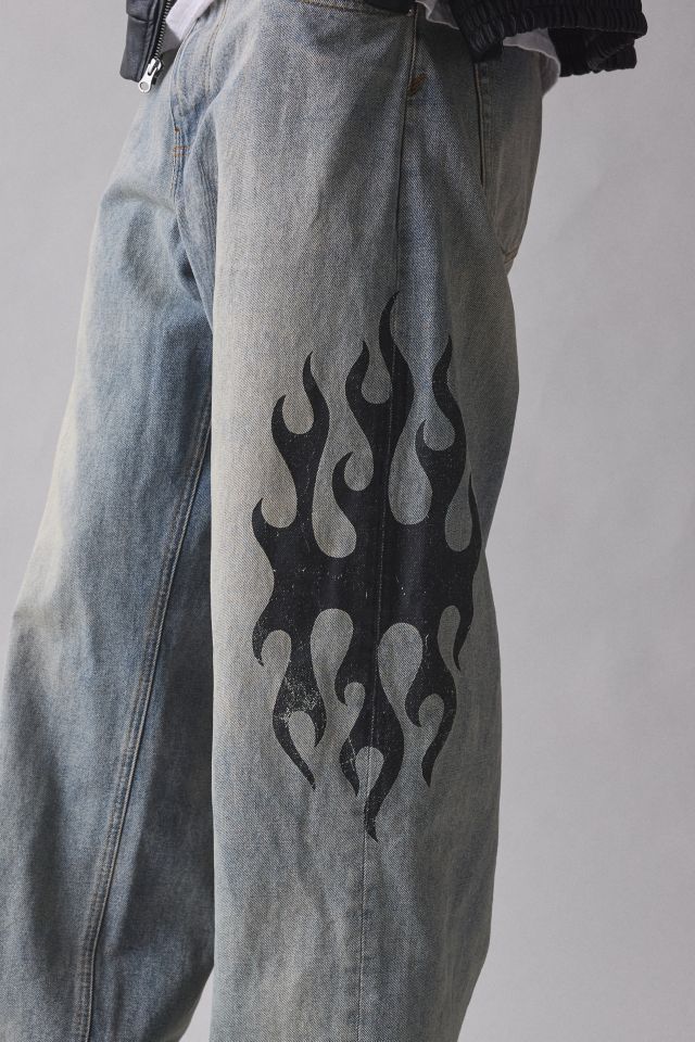 BDG Nitro Rave Flame Baggy Fit Jean #3