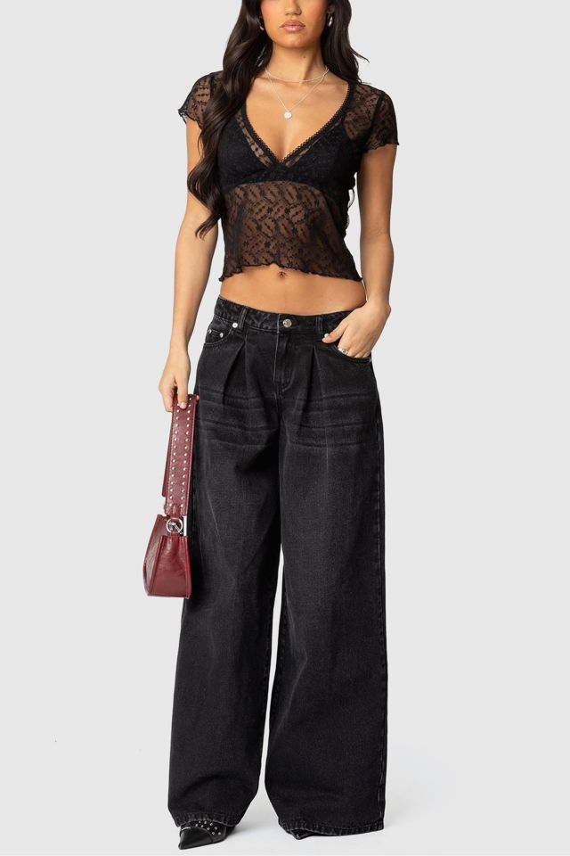 Edikted Julie Sheer Lace Top #2