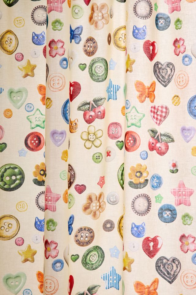 Quinn Modern Collage Patterned Shower Curtain #1