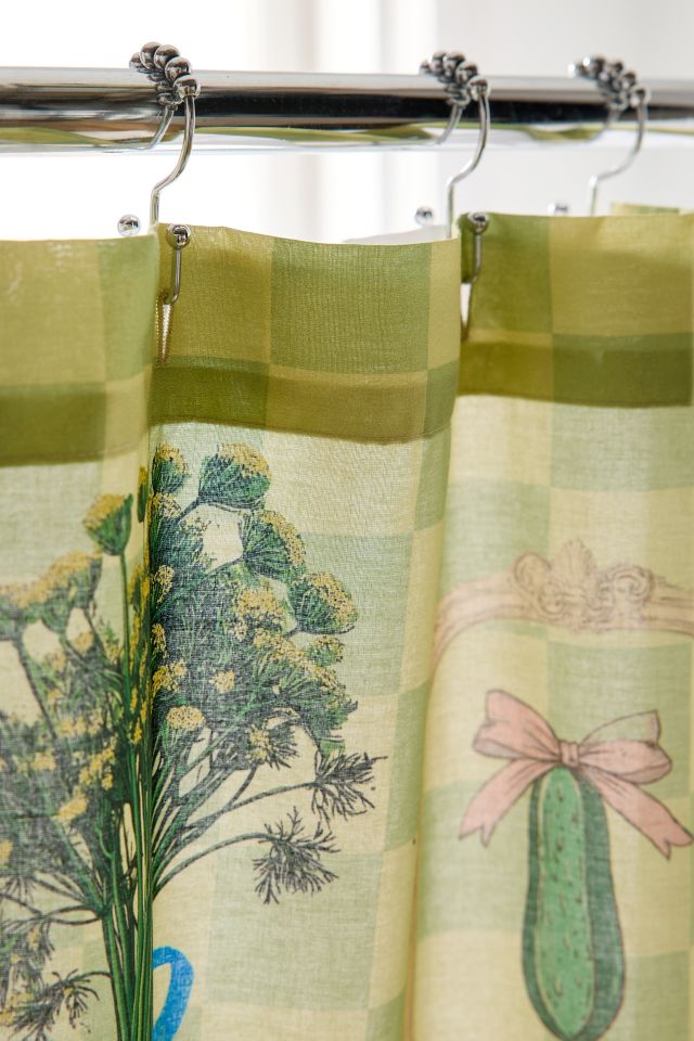 Quinn Modern Collage Patterned Shower Curtain #2