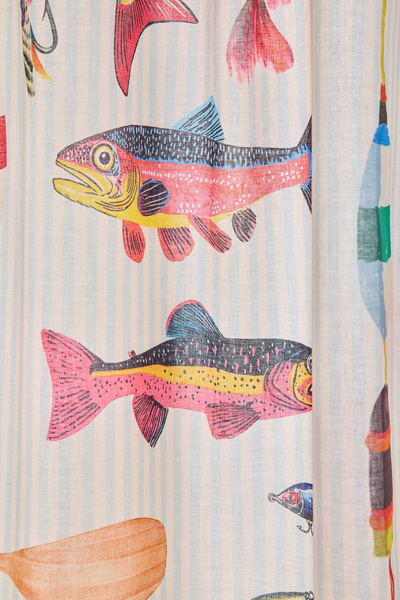 Quinn Modern Collage Patterned Shower Curtain