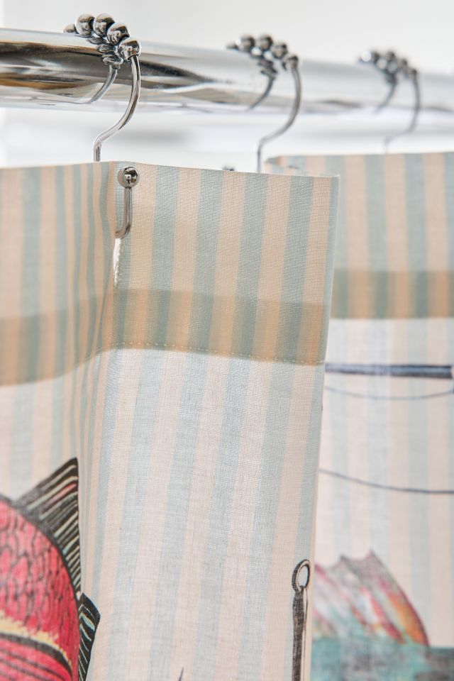 Quinn Modern Collage Patterned Shower Curtain #2