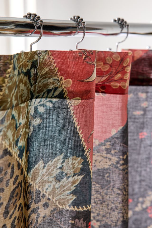 Melody Femme Patchwork Patterned Shower Curtain #2