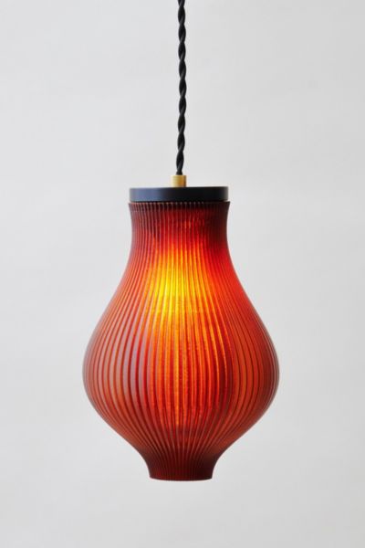Wooj Design X Christopher Merchant The Baleine Pendant Light In Amber At Urban Outfitters