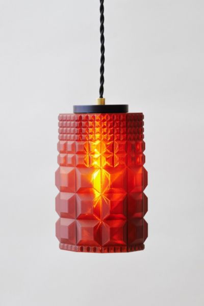 Wooj Design X Christopher Merchant The Gem Pendant Light In Amber At Urban Outfitters