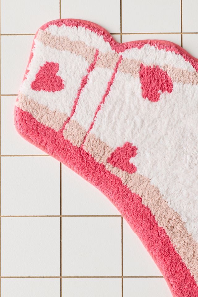 Heart Undies Plush Tufted Bath Mat #3
