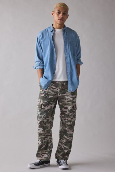 Bdg Jacob Twill Cargo Pant In Camo, Men's At Urban Outfitters In Black