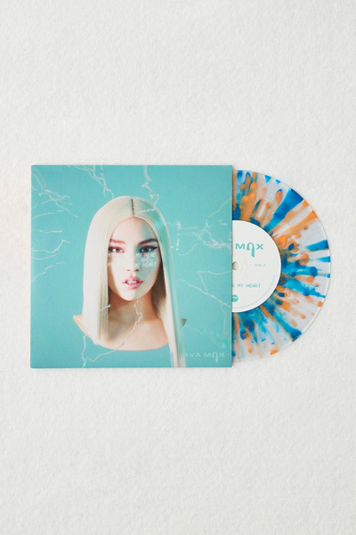 Urban Outfitters Ava Max - My Head & My Heart Uo Exclusive 7-inch Single In Blue/yellow Splatter At