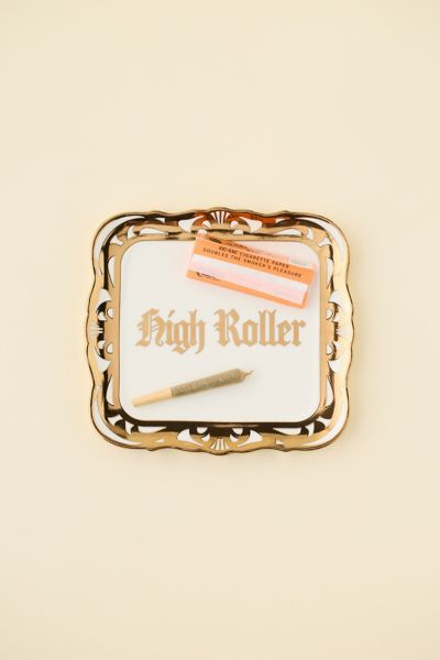 Urban Outfitters Cosette Ornate Ceramic Rolling Tray In High Roller At  In Gold