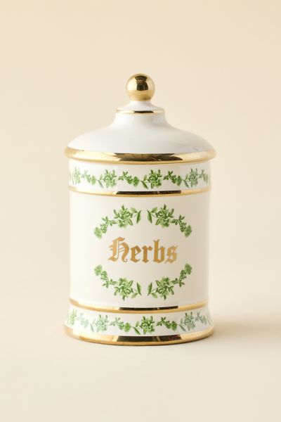 Urban Outfitters Cosette Ceramic Stash Canister In Glass At  In Green