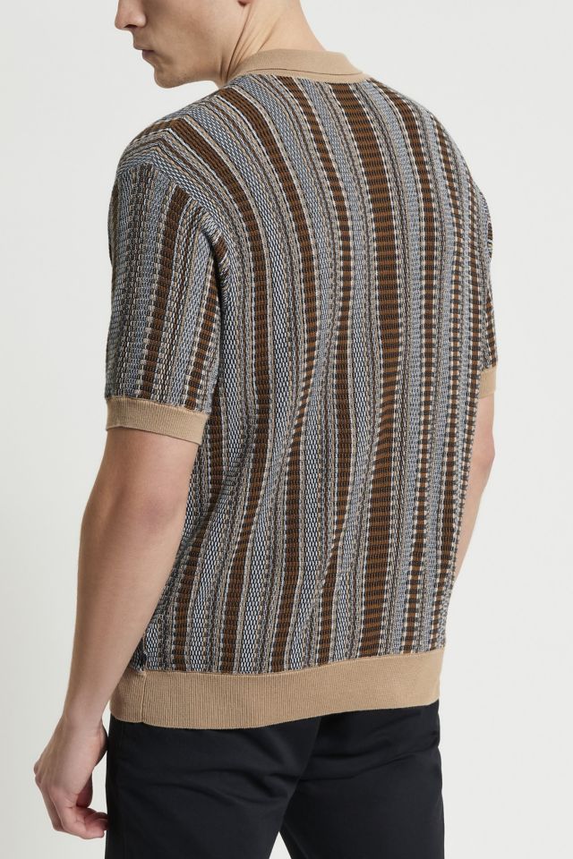 Ben Sherman Textured Stripe Knit Shirt #1
