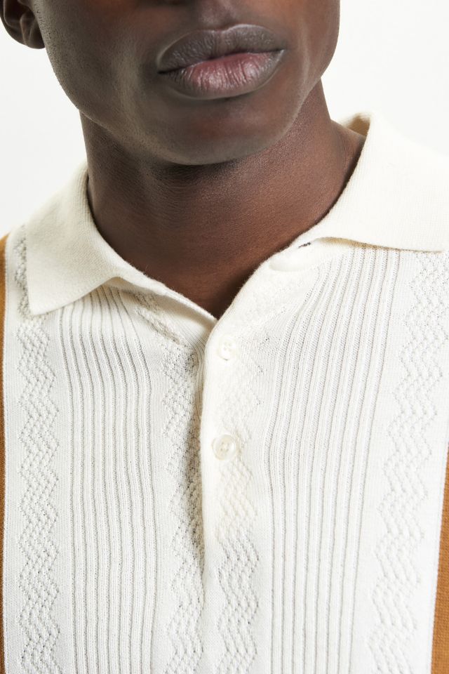 Ben Sherman Textured Block Stripe Polo Shirt #1