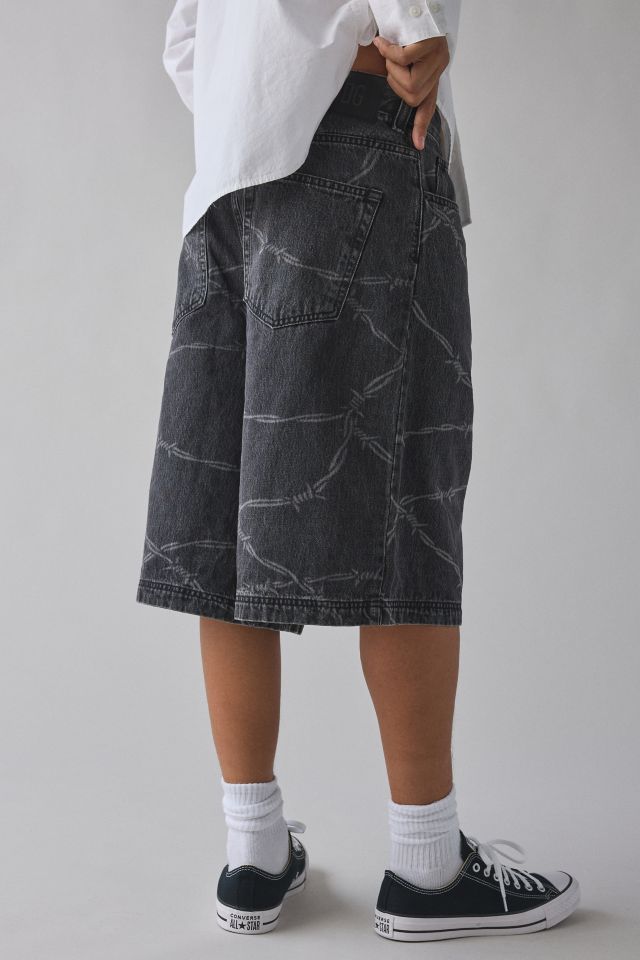 BDG Astro Barbed Wire Baggy Denim Jort #1