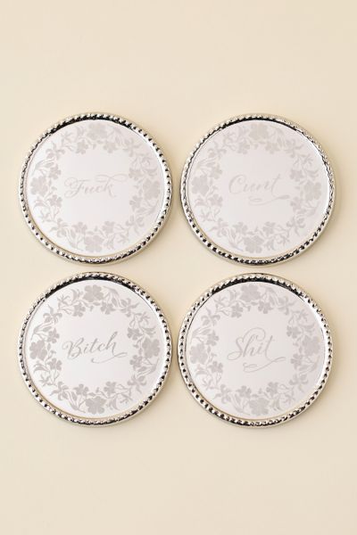 Esme Stainless Steel Coaster Set