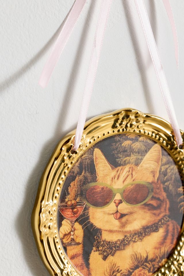Sassy Kitty Ceramic Hanging Wall Tile #1