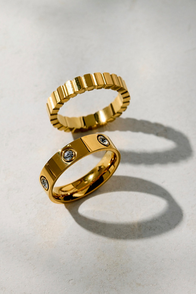 Milo Waterproof Ring Set in Gold, Men's at Urban Outfitters