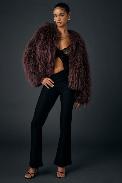 Kimchi Blue Melissa Cropped Faux Fur Jacket