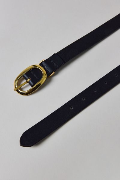 Essential Oval Buckle Leather Belt
