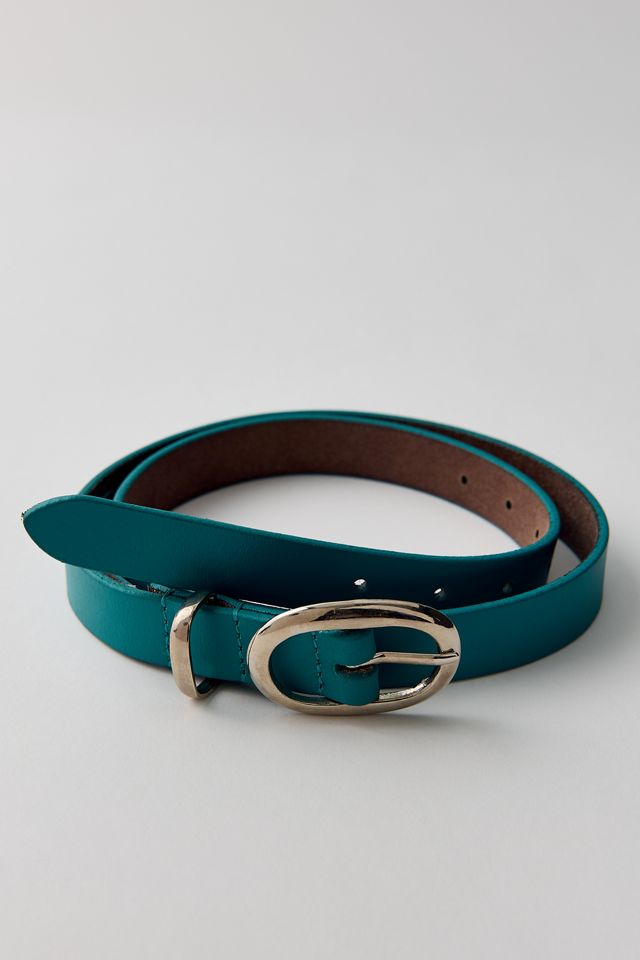 Kayla Oval Buckle Leather Belt #1