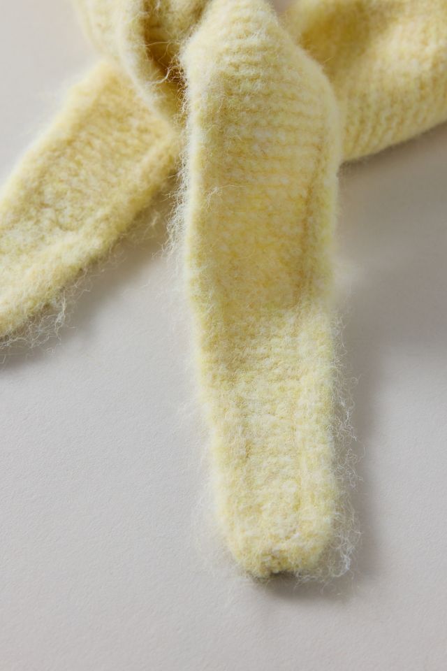 Bonnet en tricot triangle duveteux #2