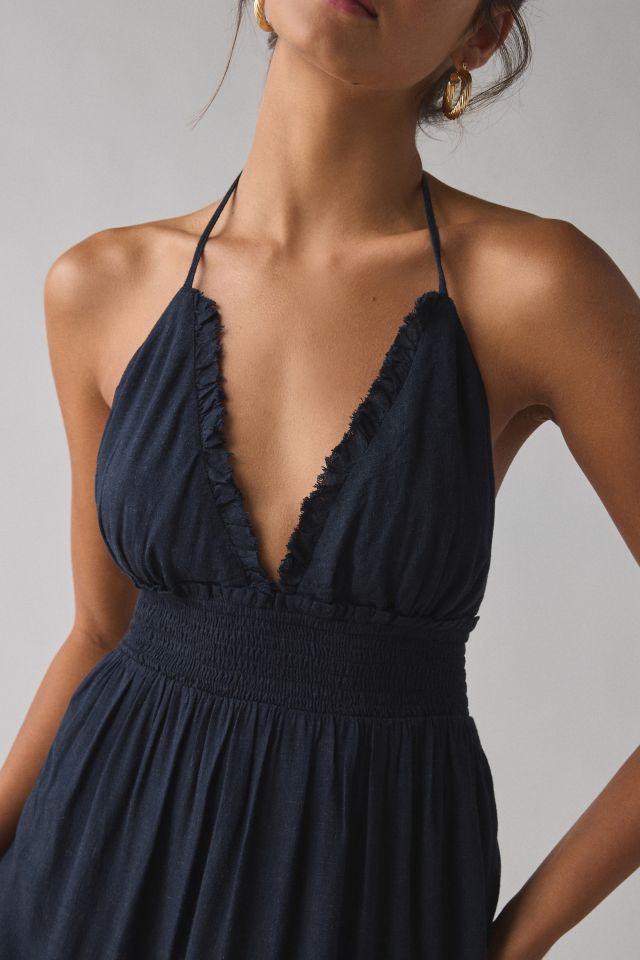 Kimchi Blue Phoebe Open-Back Halter Tiered Maxi Dress #1