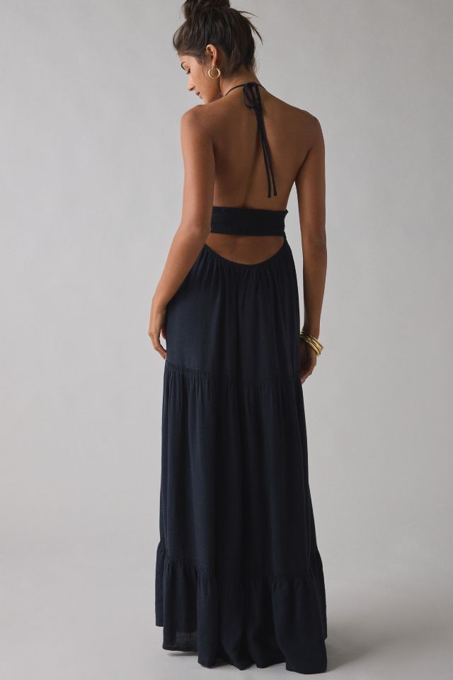 Kimchi Blue Phoebe Open-Back Halter Tiered Maxi Dress #3