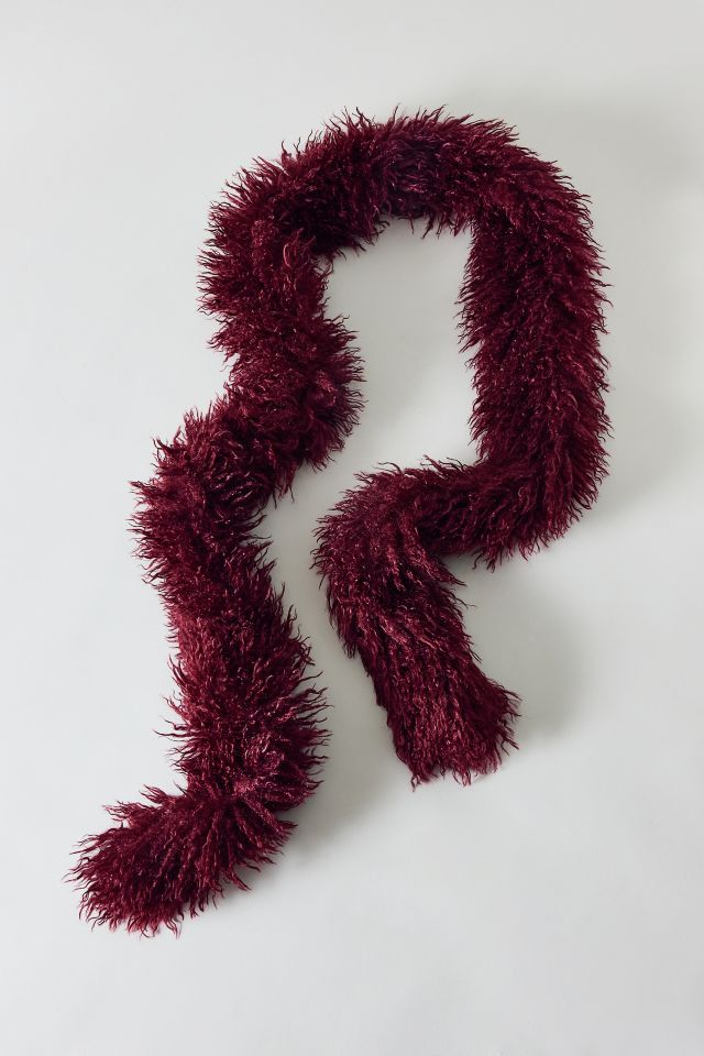 Shaggy Faux Fur Scarf #1