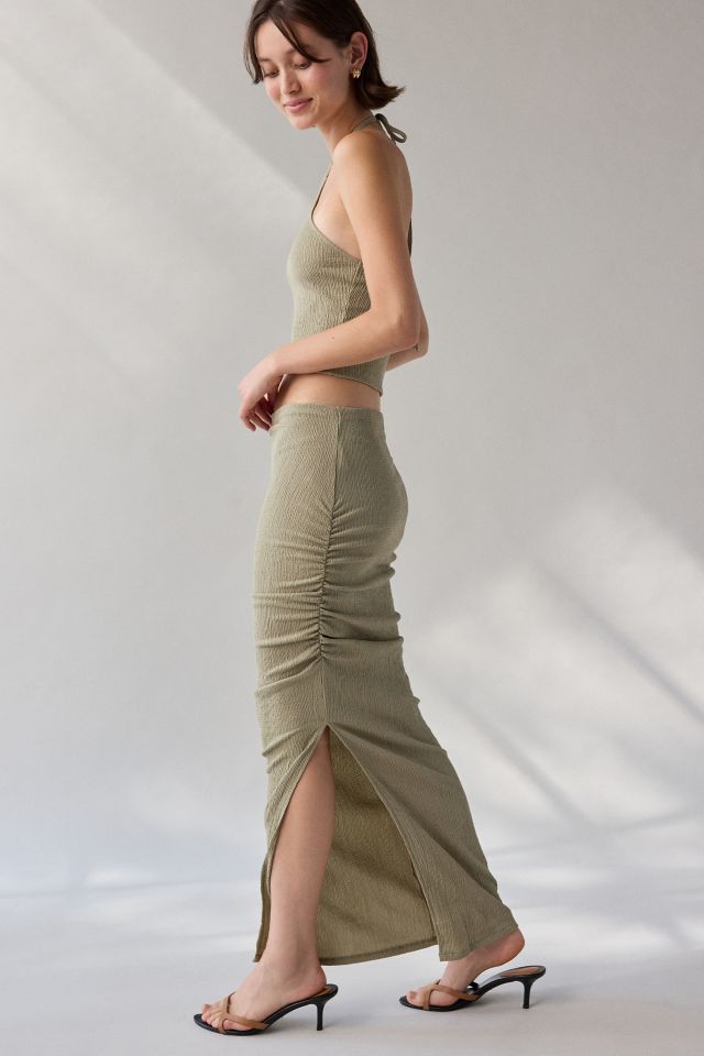 UO Caprina Ruched Knit Skirt 2-Piece Set #3